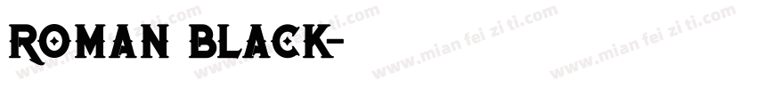 Roman black字体转换